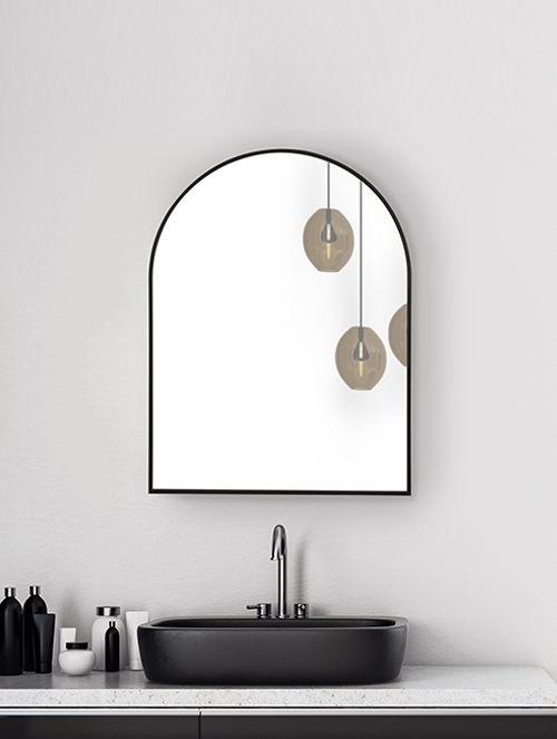 아쏘 블랙 아치 거울 ( 600 x 800 mm )