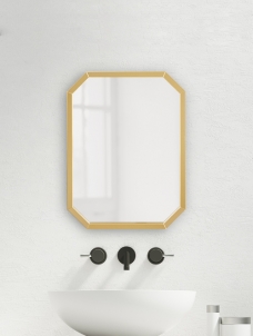 GG 골드 직팔각 거울