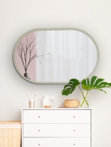 아이보리 양타원 거울 ( 535 x 825 mm )