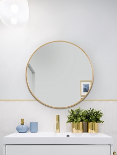아쏘 라운드 골드 원형 거울 ( 600 x 600 mm )
