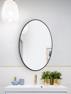 아쏘 오벌 블랙 타원형 거울 ( 520 x 800 mm )
