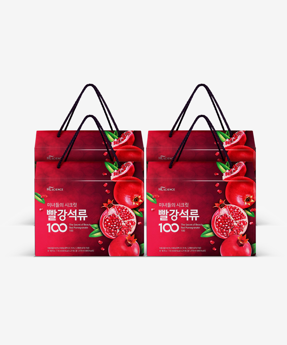 미녀들의 시크릿 빨강석류100 4박스 (84포) + 쇼핑백 증정