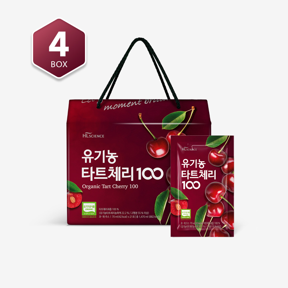 [알뜰찬스] 유기농 타트체리100 4박스 (84포) + 쇼핑백 증정