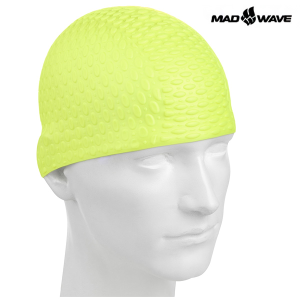 SILICONE BUBBLE(YELLOW) MAD WAVE 실리콘 수모 수영모